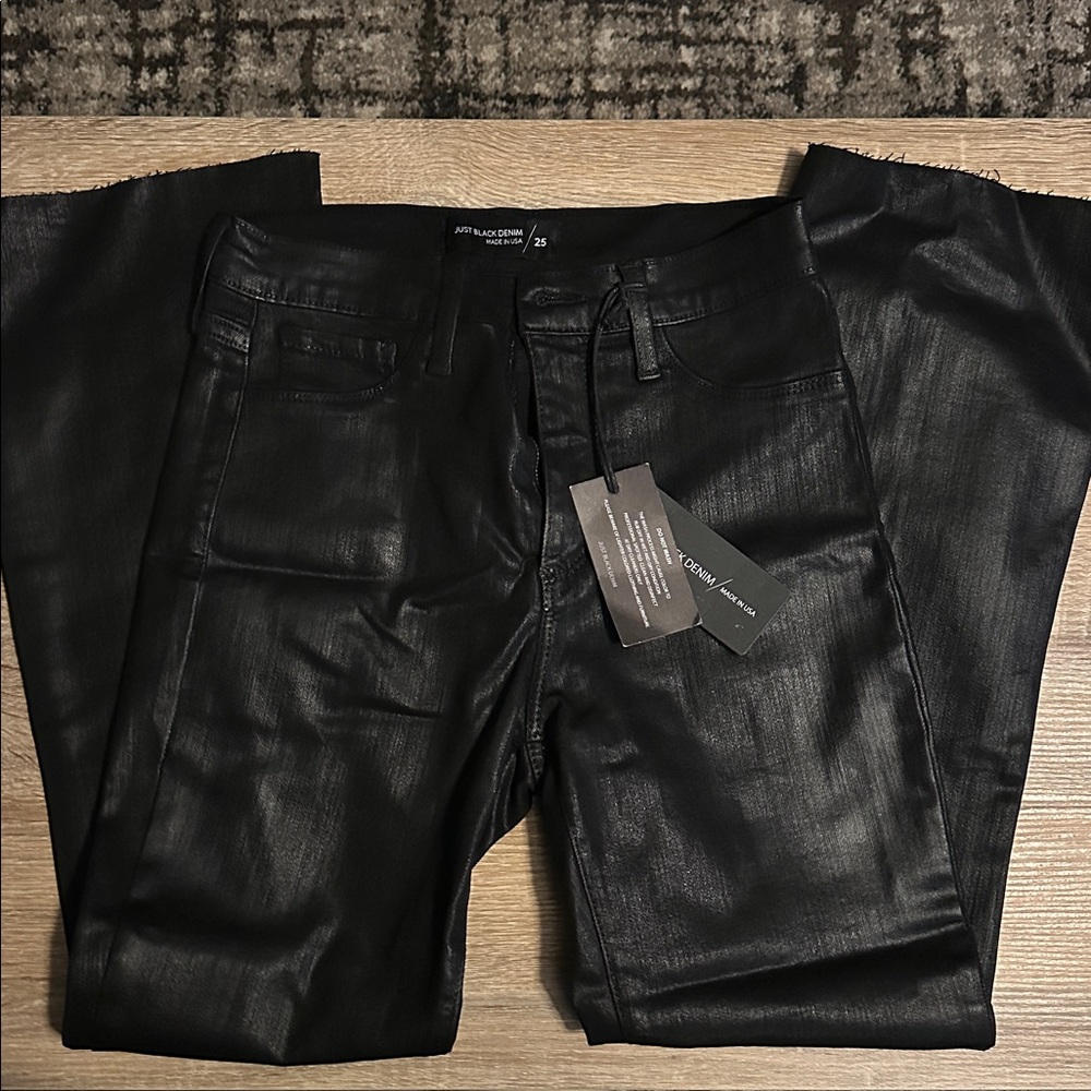 Just Black Coated Black Jeans